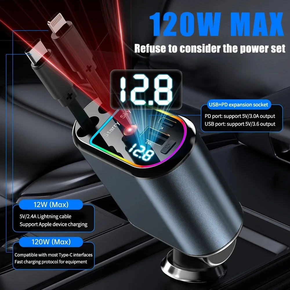 4-in-1 Retractable Car Charger main product view