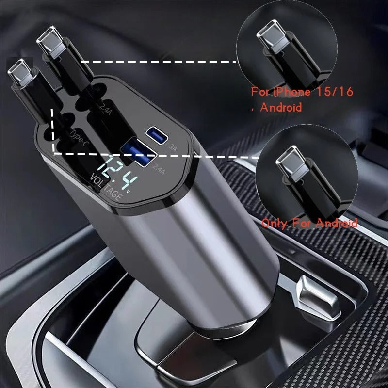 4-in-1 Retractable Car Charger third product view