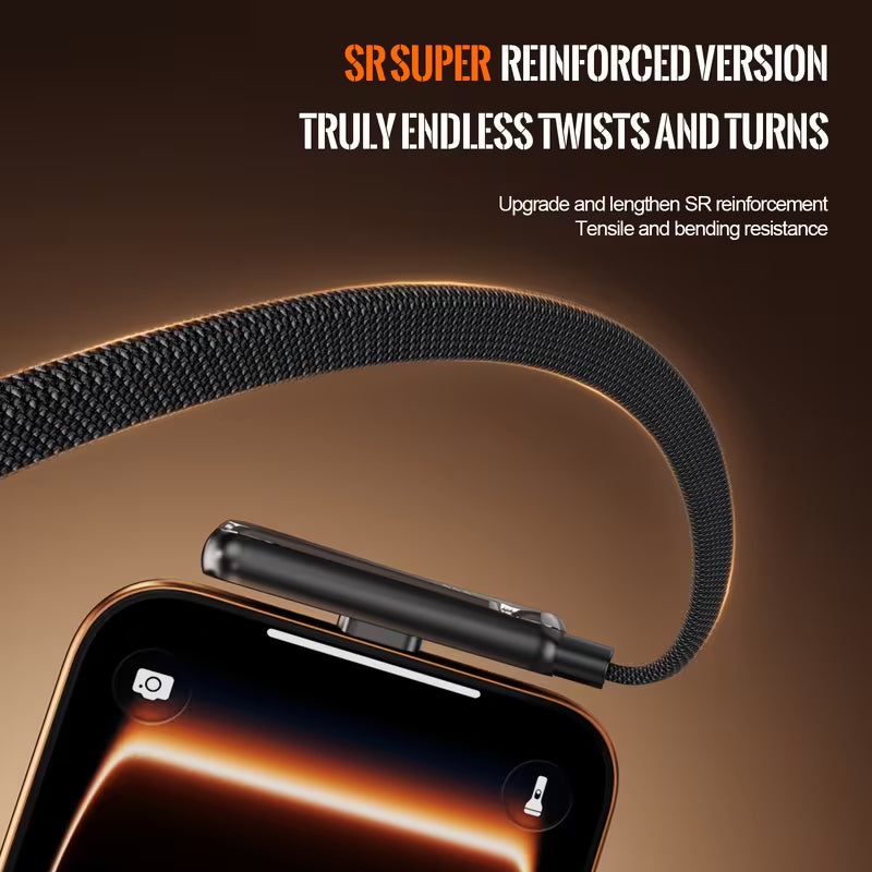حامل موبايل مدمج في كابل شحن USB-C