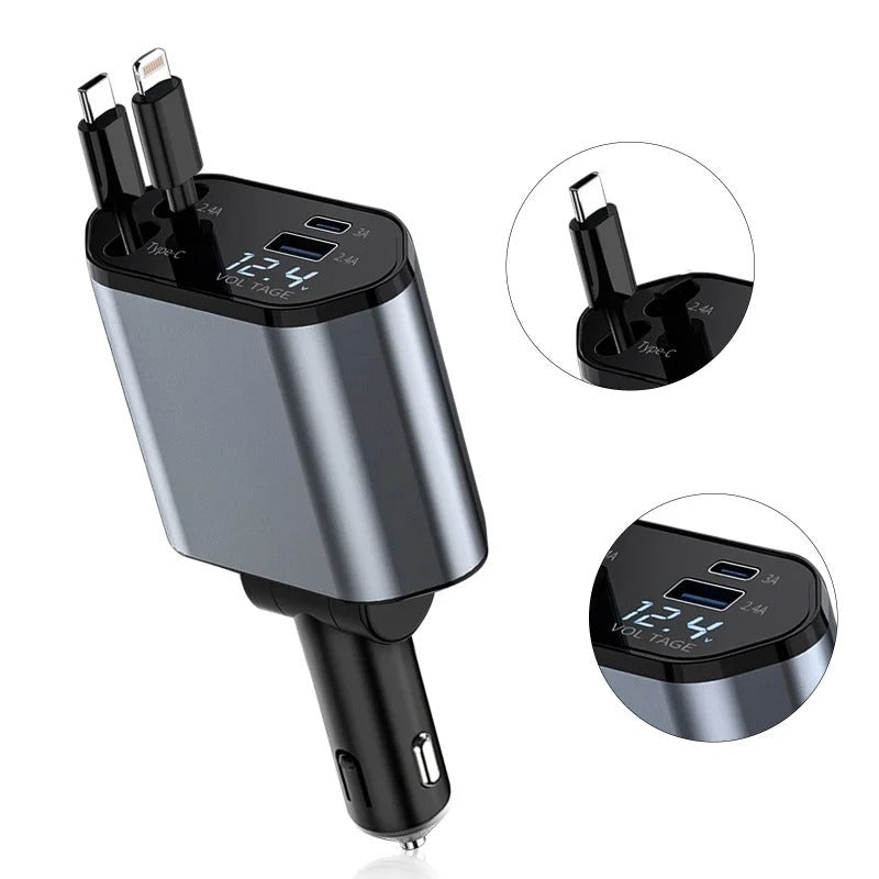 4-in-1 Retractable Car Charger sixth product view