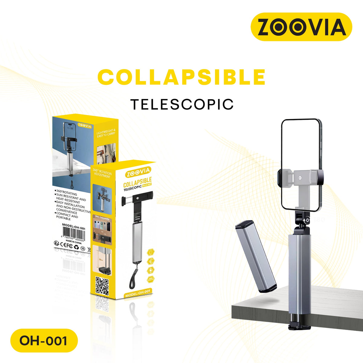 ZOOVIA OH-001 telescopic phone holder product view 6