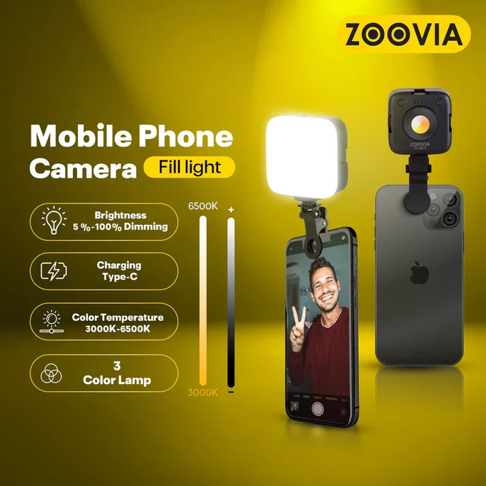 ZOOVIA R-003 Smartphone Video Rig with LED Light - صورة 3