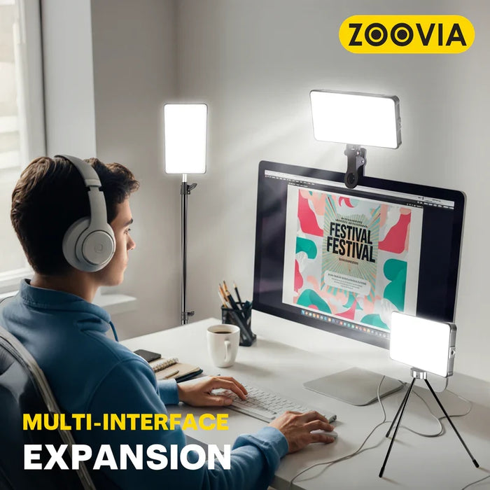 ZOOVIA RS-002 RGB LED Video Rig 4000mAh - صورة 2