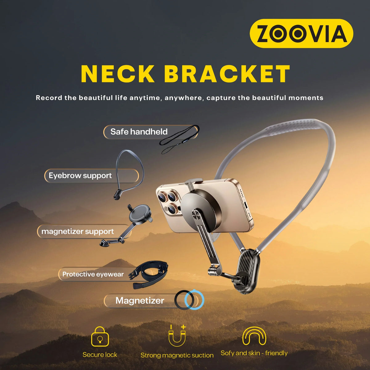 ZOOVIA NH-001 flexible neck bracket for smartphone