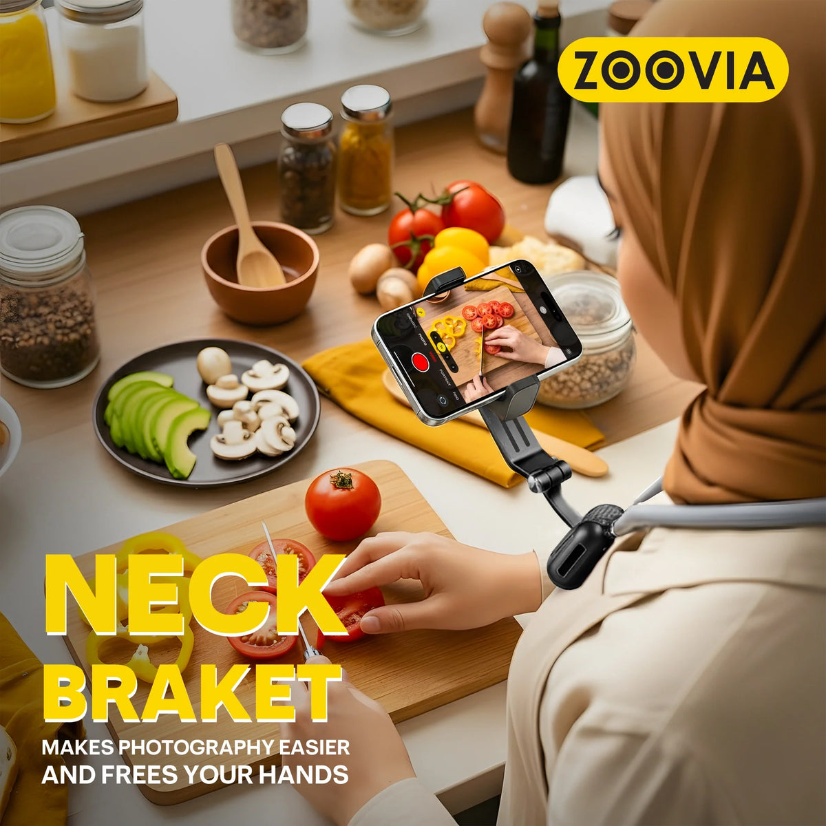 ZOOVIA NH-001 hands-free phone holder for cooking