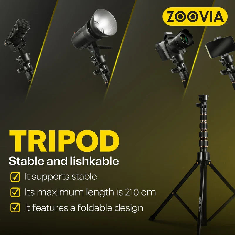 ZOOVIA TH-004 2.1M Professional Studio Tripod - صورة 5
