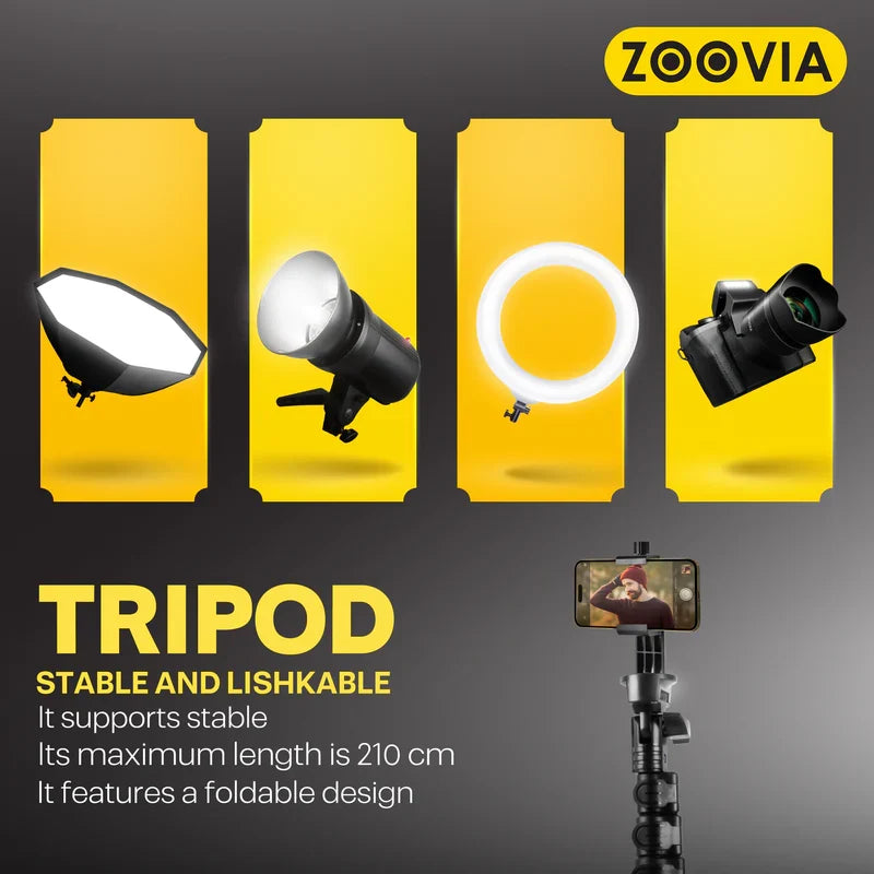 ZOOVIA TH-003 R 2.1M Tripod with Remote - صورة 5