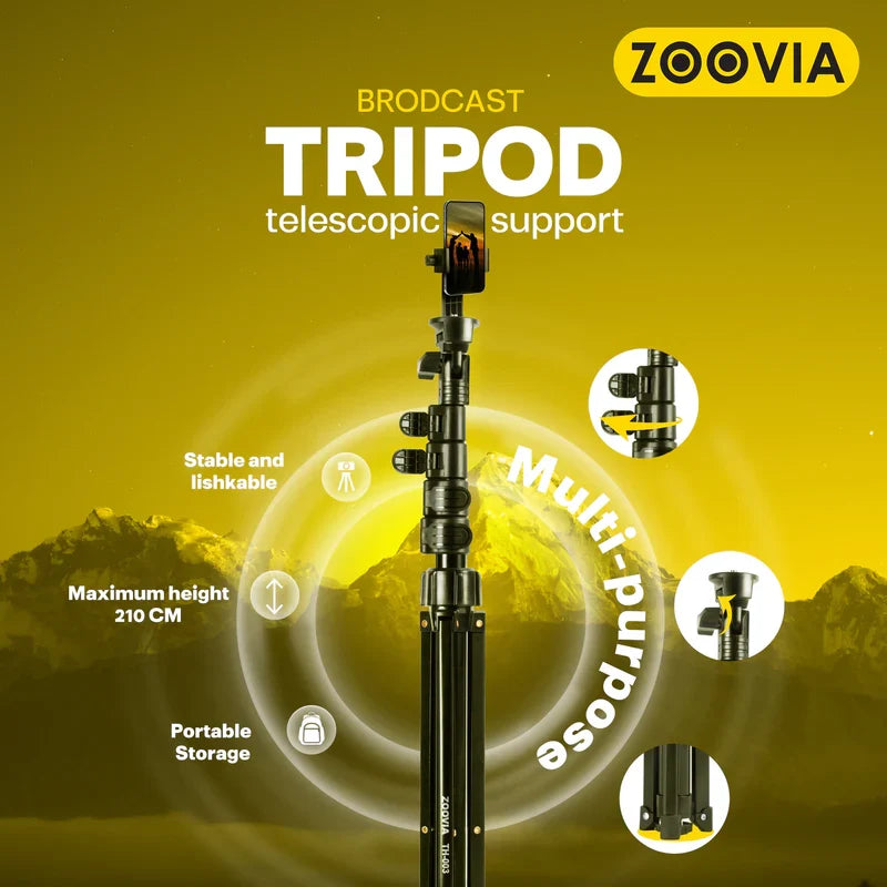 ZOOVIA TH-003 2.1M High-Stability Studio Tripod - صورة 4