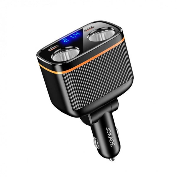 JOKADE JH046 145W 6-in-1 car charger black product view